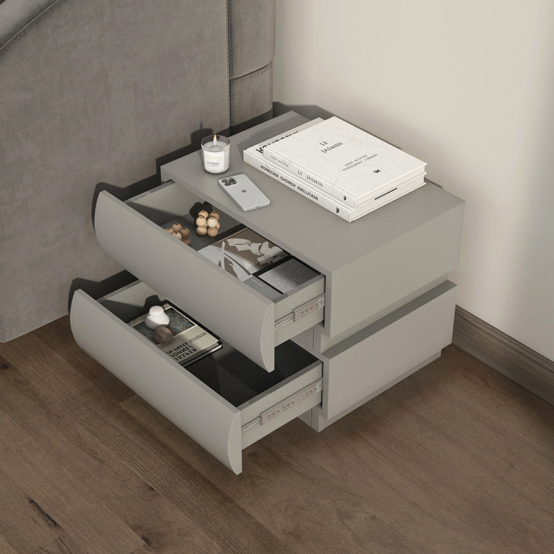 Kelly Nordic Smart Side Table with Built-in Power Strip and Drawers