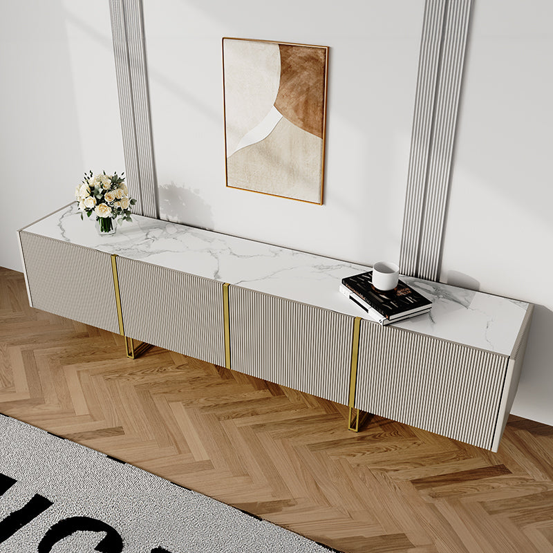 Cassandra Common Luxury Off-White TV Stand with Storage