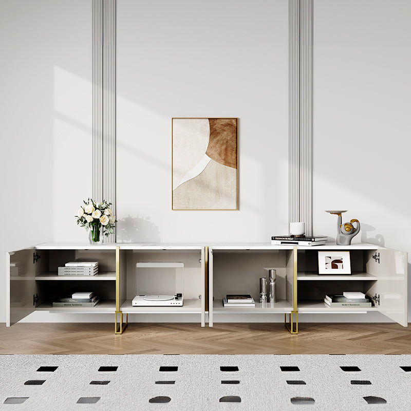 Cassandra Common Luxury Off-White TV Stand with Storage