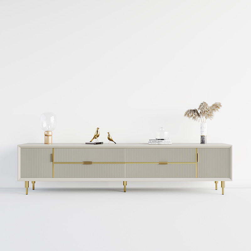 Sophie Common Luxury Off White TV Stand with Drawers for Bedroom