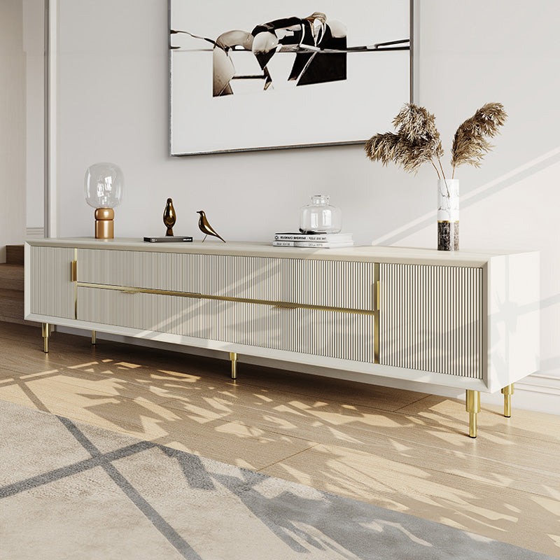 Sophie Common Luxury Off White TV Stand with Drawers for Bedroom