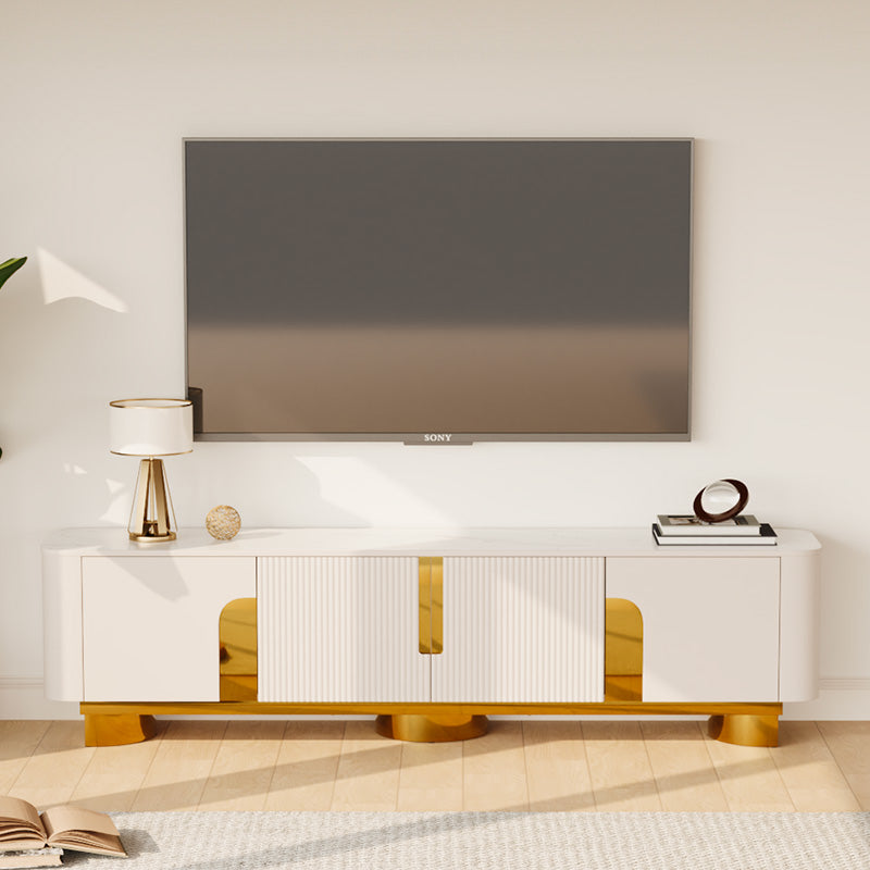 Elina Nordic Rounded-Corner TV Stand with Storage