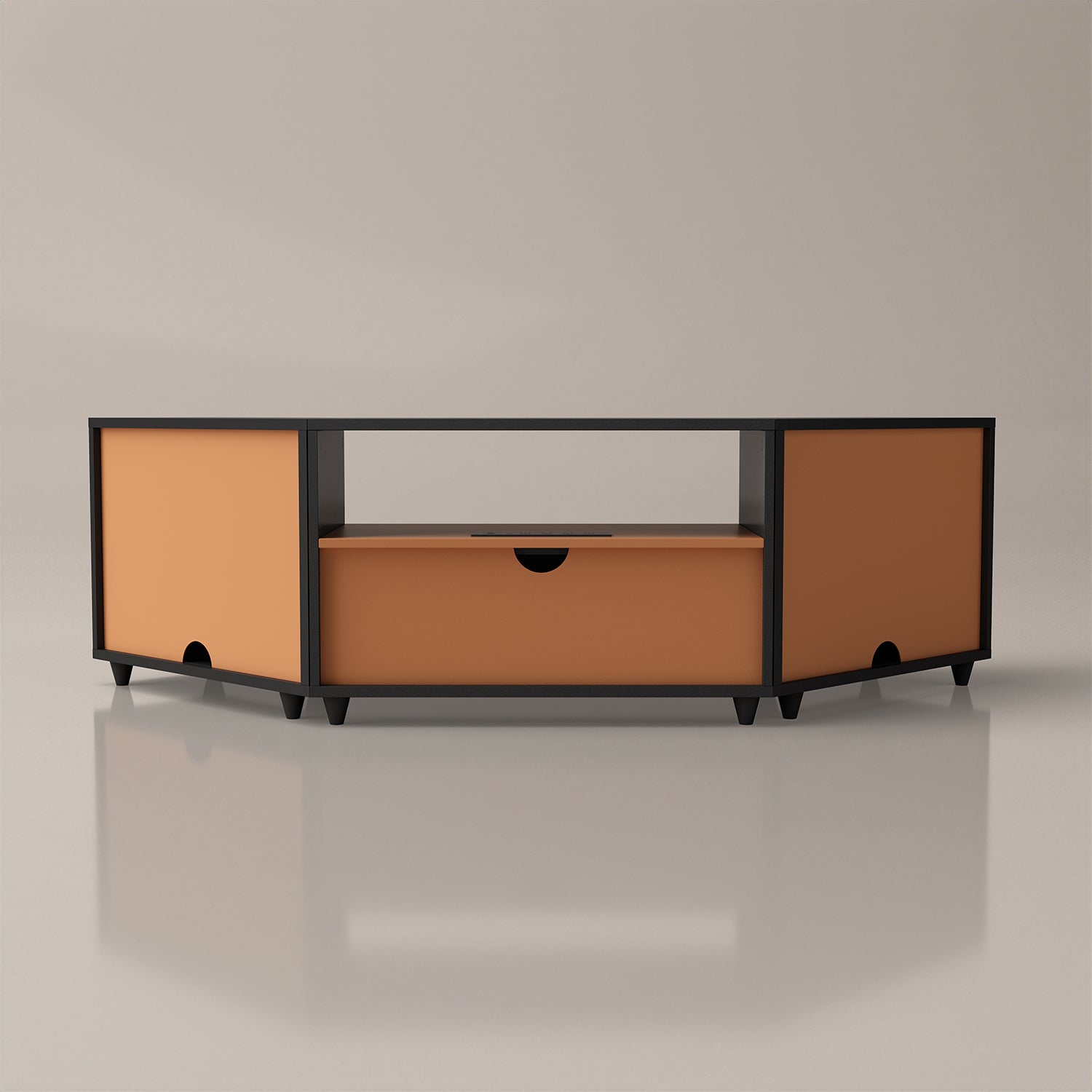 V,{Black?Corner Design?66.2"}