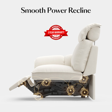 CloudCubo 4-Seat Modular Sectional Sofa with Power Recliner