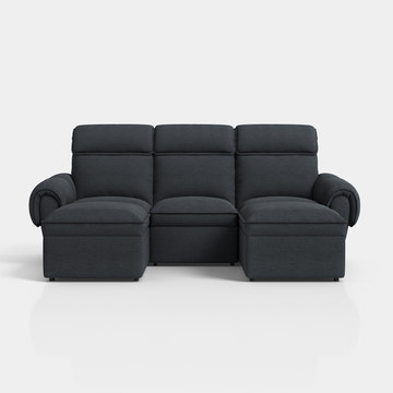 CloudCubo 5-Piece U-Shape Zero Wall Hugger Sectional Sofa