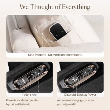 CloudCubo 4-Seat Modular Power Reclining Sectional Sofa with 2 Ottomans