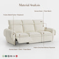 CloudCubo Loveseat Modular Sectional Sofa with Power Recliner