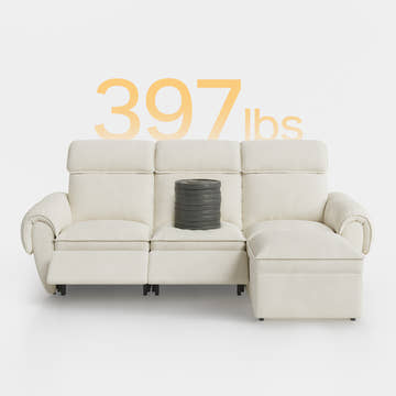 CloudCubo Loveseat Modular Sectional Sofa with Power Recliner