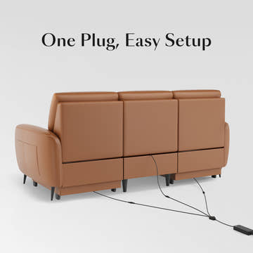 AeroStretch 3 Seater Power Zero Wall Hugger Recliner Sofa with Drop Down Table Tray