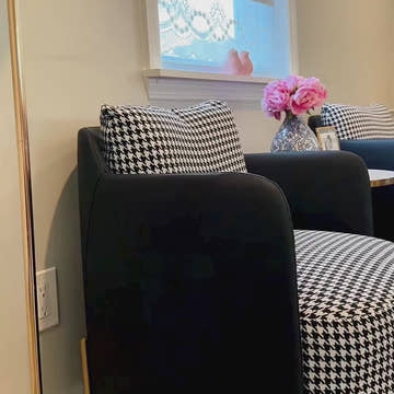 George Modern Houndstooth Pattern Living Room Chair with Arms