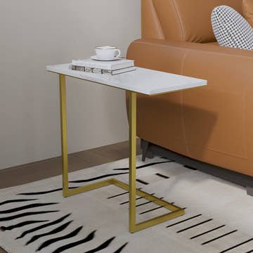 Cassandra Common Luxury Marble White Side Table