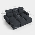 CloudCubo 6-Piece Pit-Sectional | Zero Wall Hugger Sectional Sofa