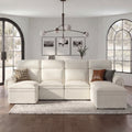 CloudCubo 7-Piece U-Shape Zero Wall Hugger Sectional Sectional