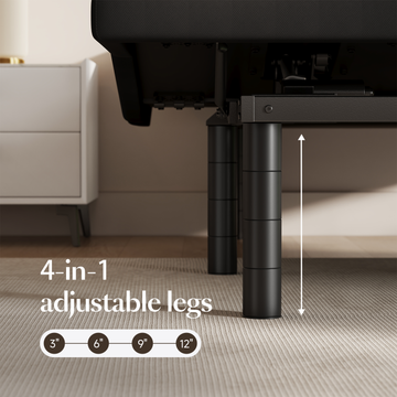 Serene + Adjustable Base & Upholstered Bed Frame